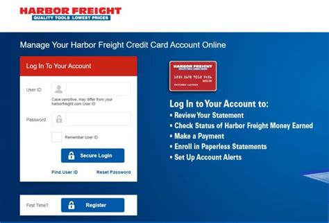 How to Set Up Harbor Freight Credit Card Automatic Payments Online. . Harbor freight credit card payment